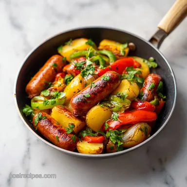 Sausage Potato Skillet for 4 Servings with Pan-Seared Potatoes