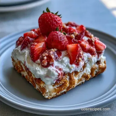 Strawberry Pretzel Salad for 15 Slices