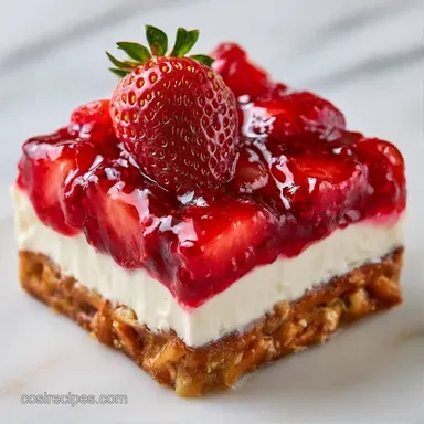 Strawberry Pretzel Salad for 12 Servings Recipe Card