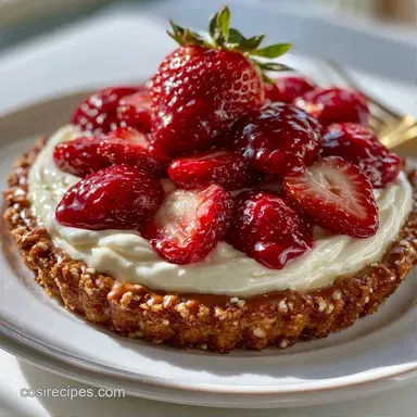Creamy Strawberry Salad Pretzel Recipe Card