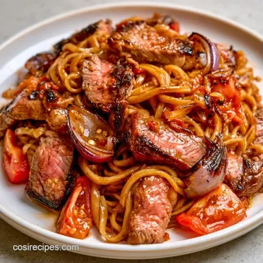 Tallarin Saltado in 30 Minutes Recipe Card
