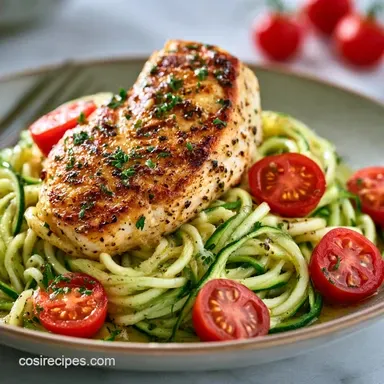 Creamy Zucchini Noodle Chicken Pasta