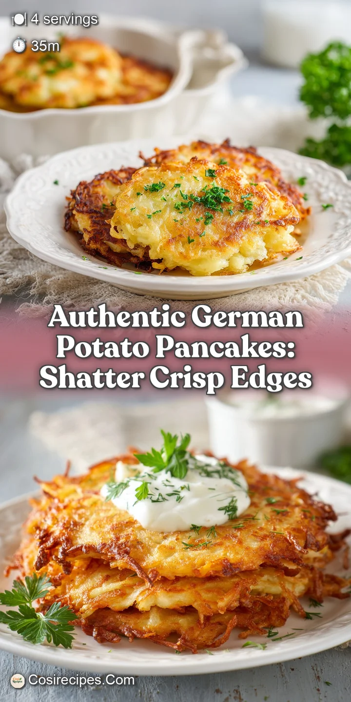 Close-up view showcasing the lacy, crispy edges of a fried potato pancake, inviting and golden brown, slightly oily sheen.