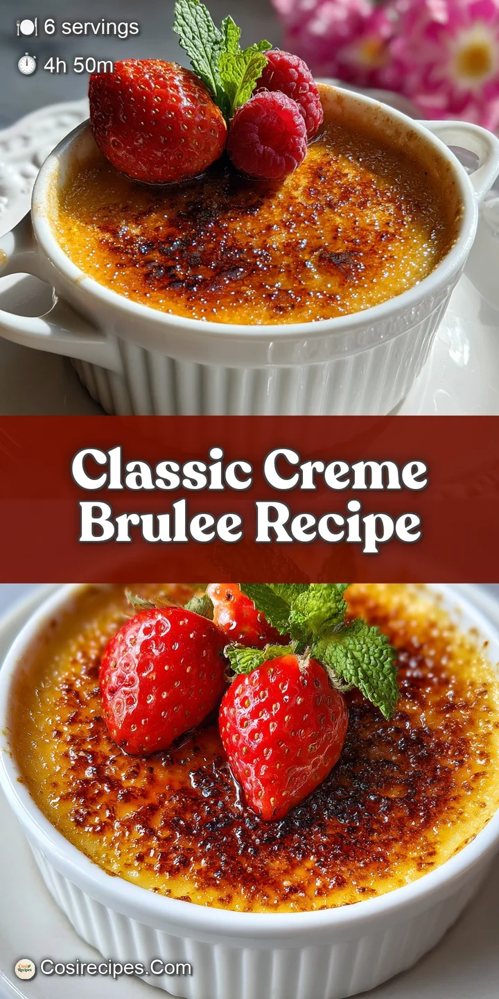 Close-up captures the brittle, amber surface of creme brulee, revealing a peek of the pale yellow custard underneath the c...