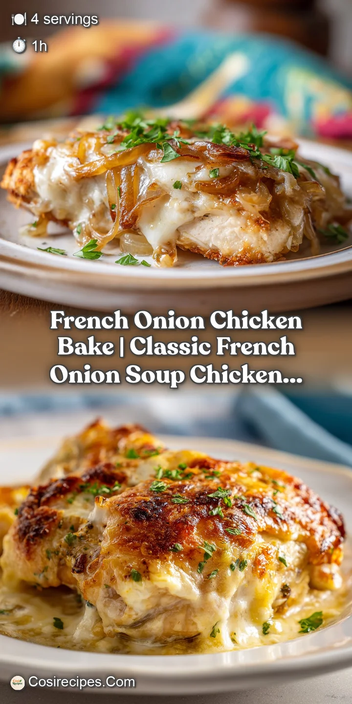 Close-up of juicy, golden-brown chicken beneath a blanket of melted, bubbly Gruy&egrave;re.