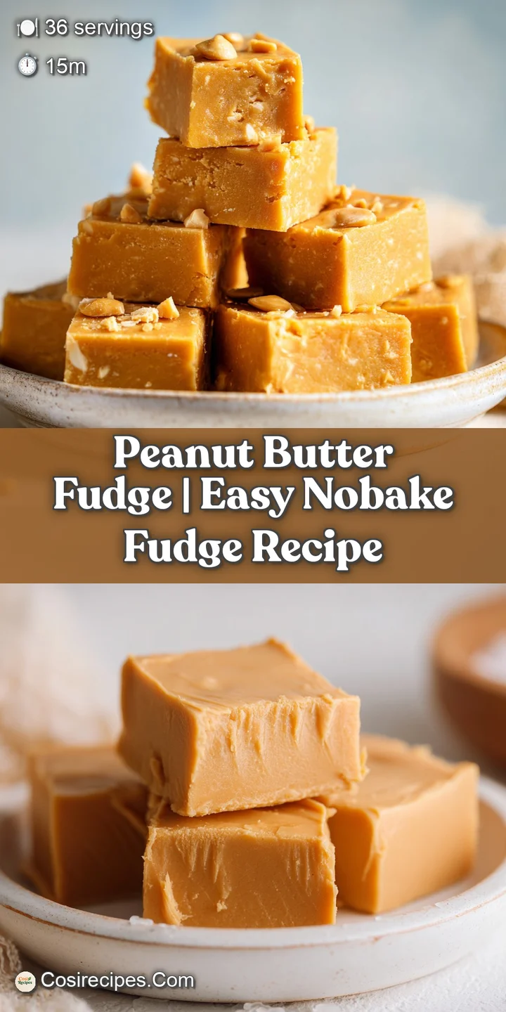A close-up of velvety peanut butter fudge, showing its dense, creamy texture and rich, inviting brown hue.