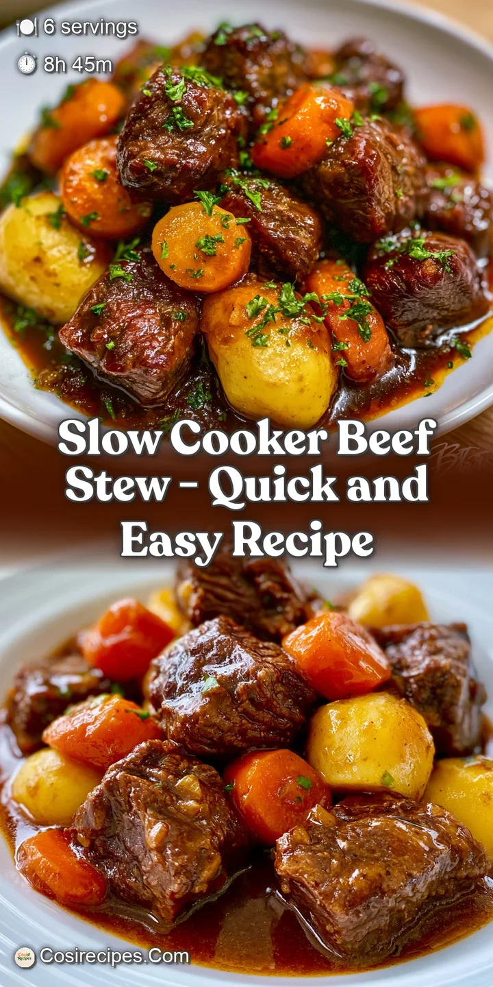 Close-up of tender brown meat and soft potatoes coated in a savory, thick glaze with steam rising from the dish.