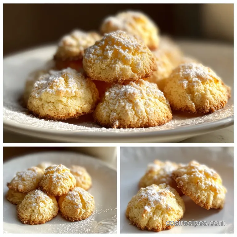 A delicate pyramid of crisp almond cookies artfully arranged on a white plate, hinting at a nutty, sweet flavor.