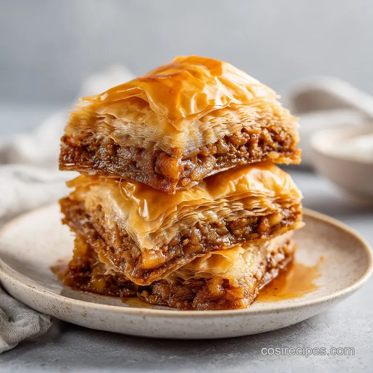 Apple Pie Baklava with Maple Syrup