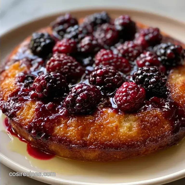 Fluffy Baked Blackberry Pudding