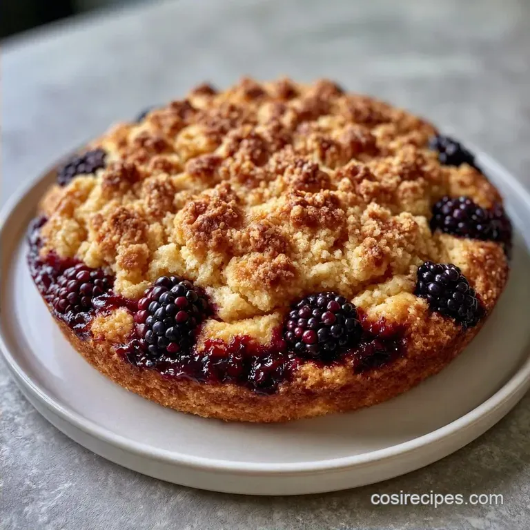 Blackberry Breakfast Cake with Buttery Streusel