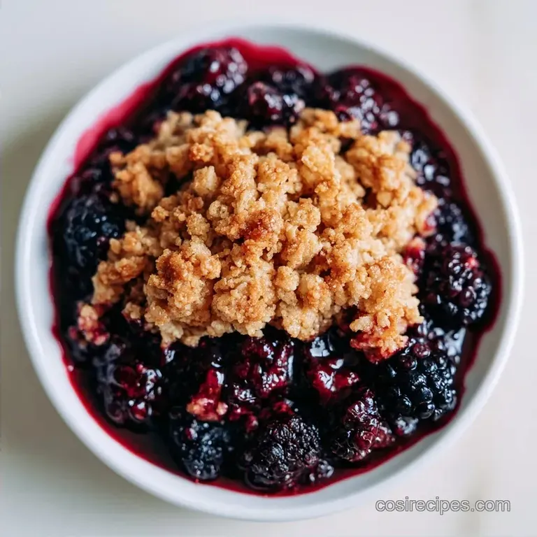 Blackberry Crisp Recipe: Low-Sugar and Crunchy
