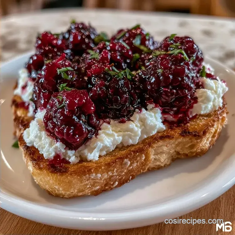 Healthier Blackberry Goat Cheese Crostini