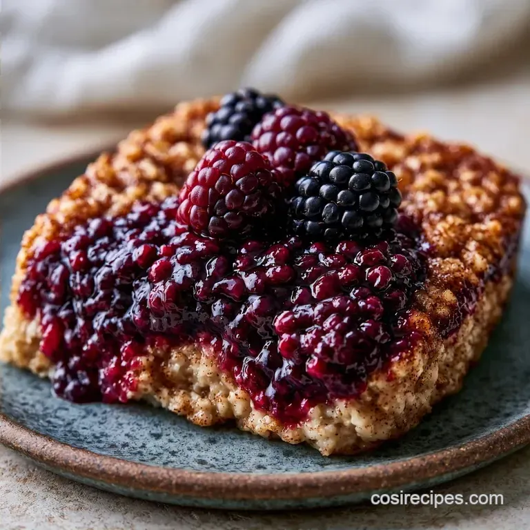 Blackberry Oatmeal Bake with Almond Milk