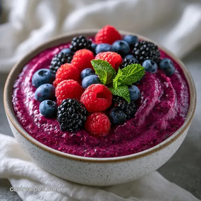 Thick Blackberry Smoothie Bowl