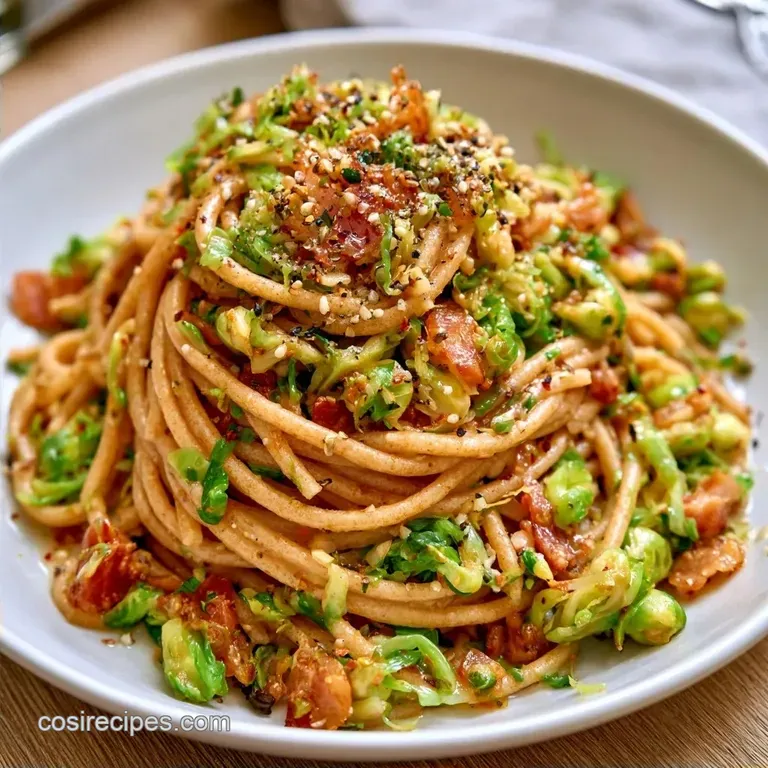 Healthy Brussels Sprouts Pasta
