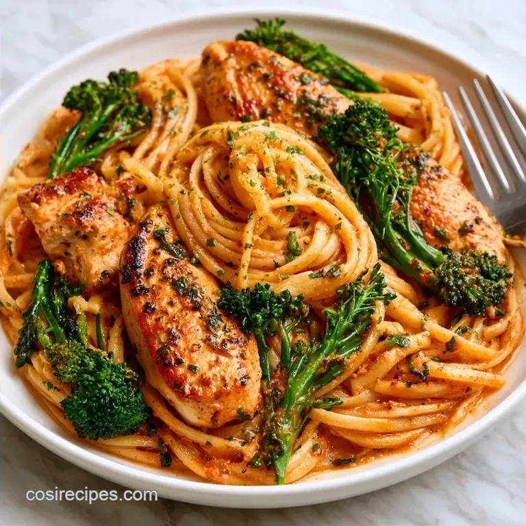 Creamy Chicken Brussels Sprouts Pasta