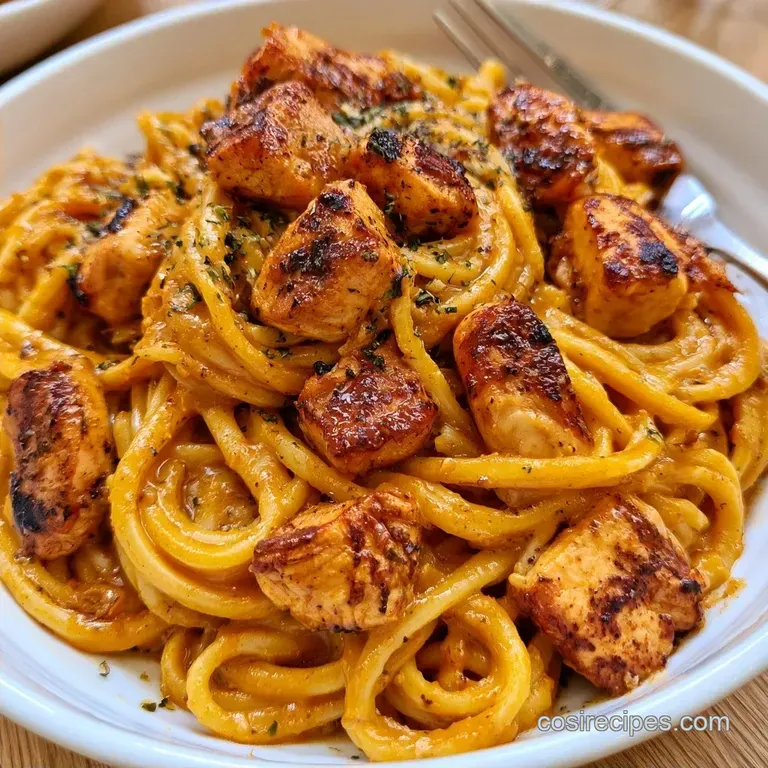 Creamy Easy Chicken Pumpkin Pasta