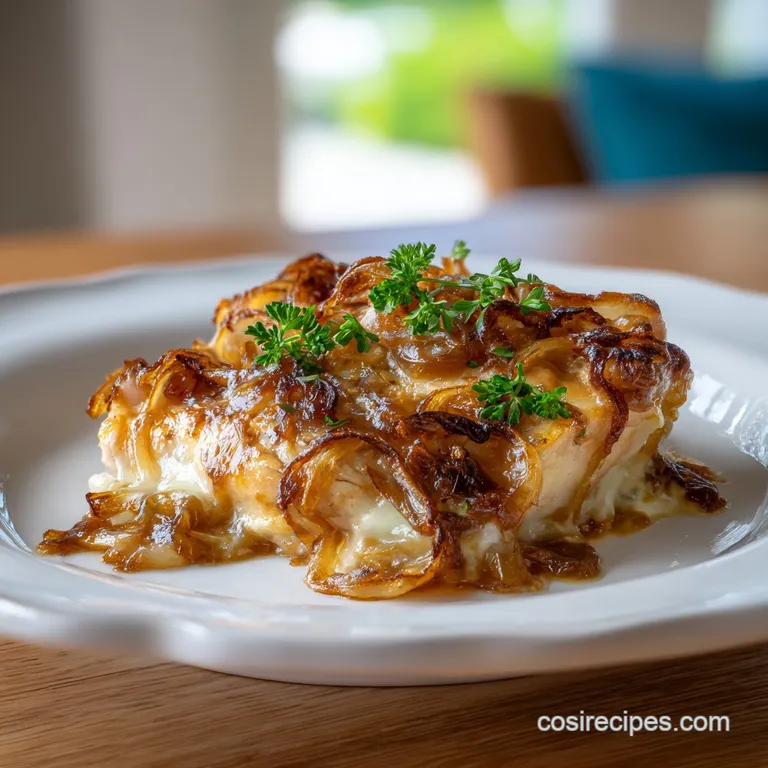 French Onion Chicken Bake: Caramelized and Golden