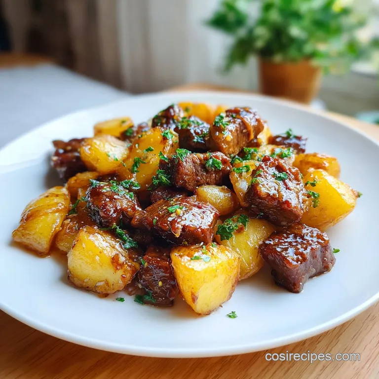 Garlic Butter Steak and Potatoes Skillet: Pan-Seared