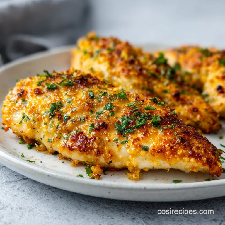 Garlic Parmesan Chicken Bake: Crispy and Buttery