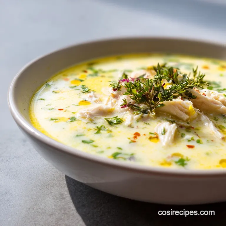 Greek Lemon Chicken Soup: Silky and Creamy