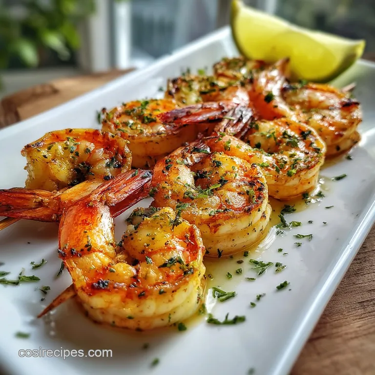 Grilled Shrimp Skewers with Pineapple