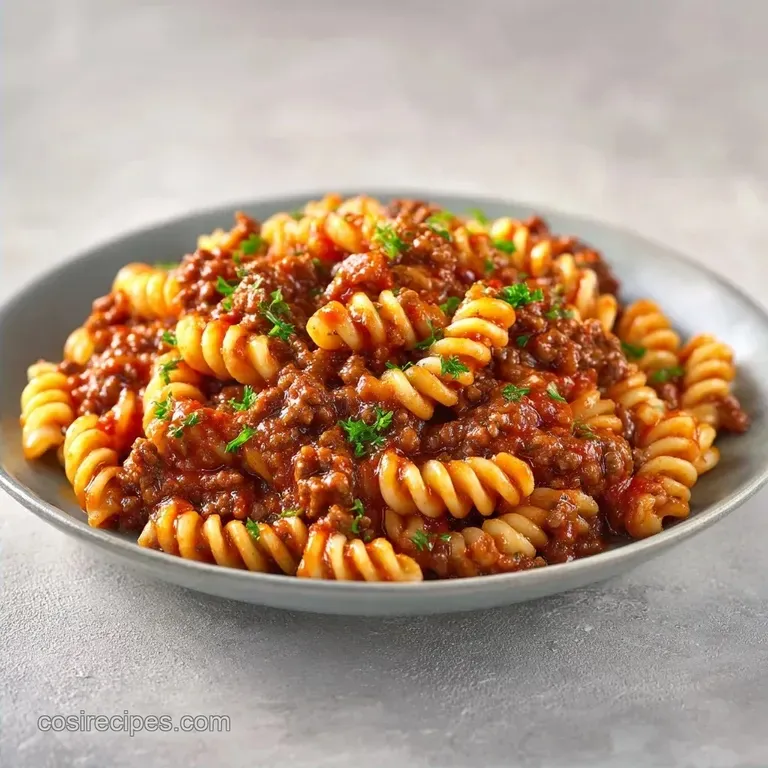 One-Pot Ground Beef Pasta Skillet: Hearty and Savory
