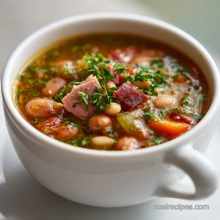 Bean Soup with Ham and Herbs: Rich and Smoky
