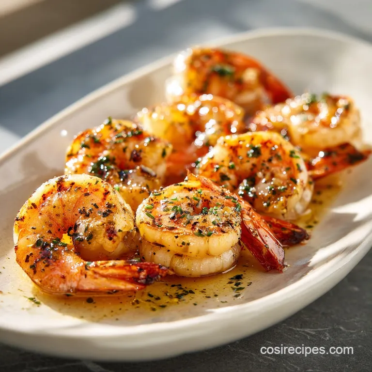 Perfectly arranged hibachi shrimp and colorful vegetables artfully plated, showcasing vibrant colors and a glistening glaze.