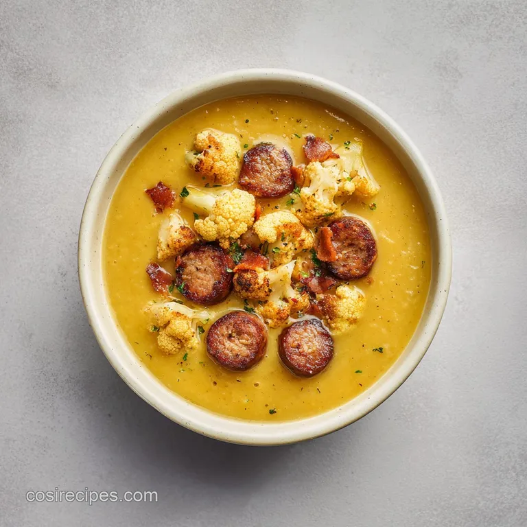 Elegant white bowl of velvety soup with vibrant green kale and red tomatoes, set on a rustic wooden table.