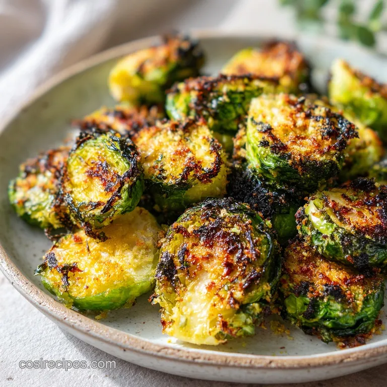 Crispy Parmesan Roasted Brussels Sprouts