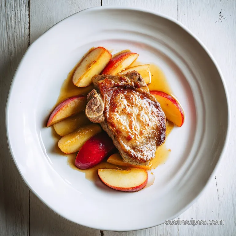 Pork Chops with Apples and Apple Juice
