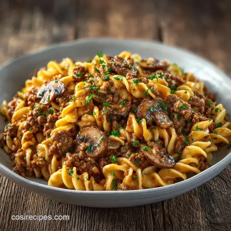 Savory Ground Beef Stroganoff: Creamy and Rich