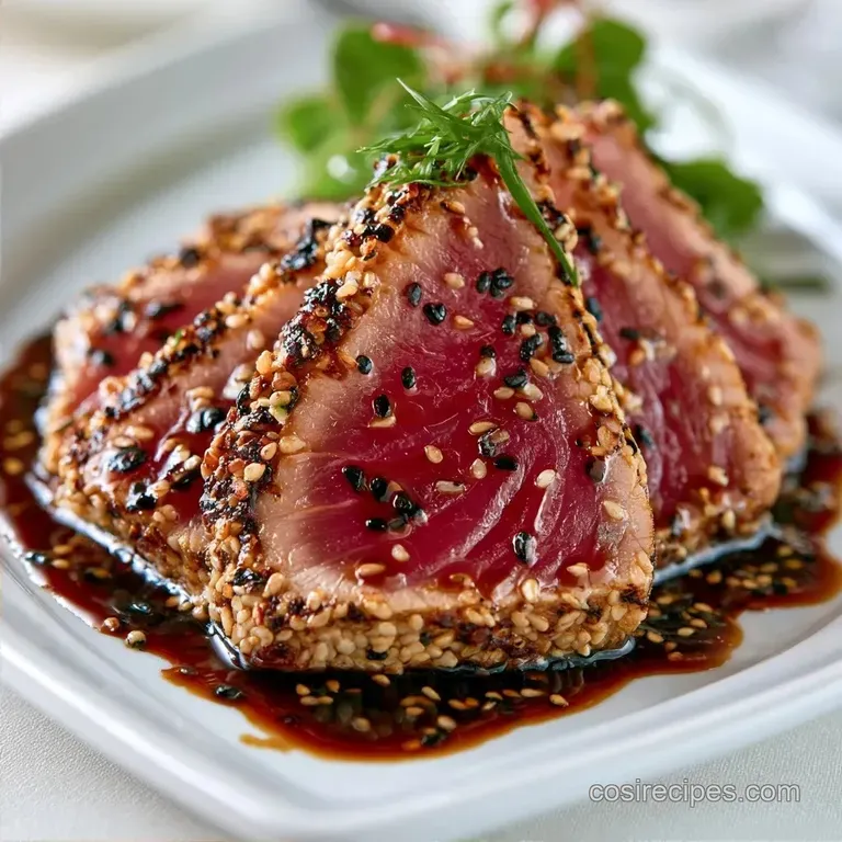 Seared Ahi Tuna with Sesame Seed Crust