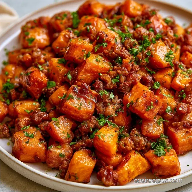 Viral Sweet Potato Ground Beef Bowl