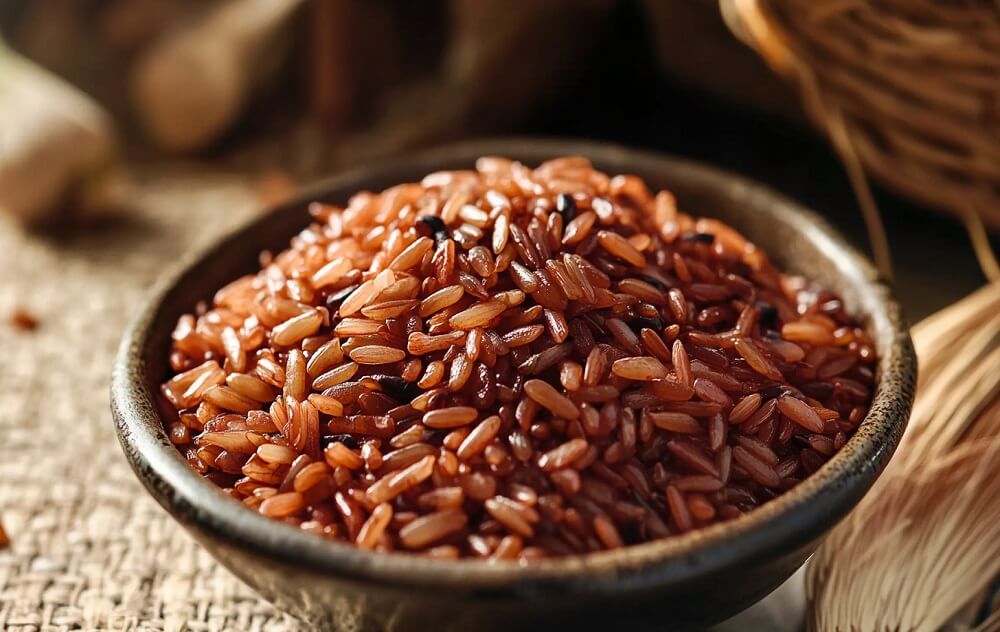 How is red rice made